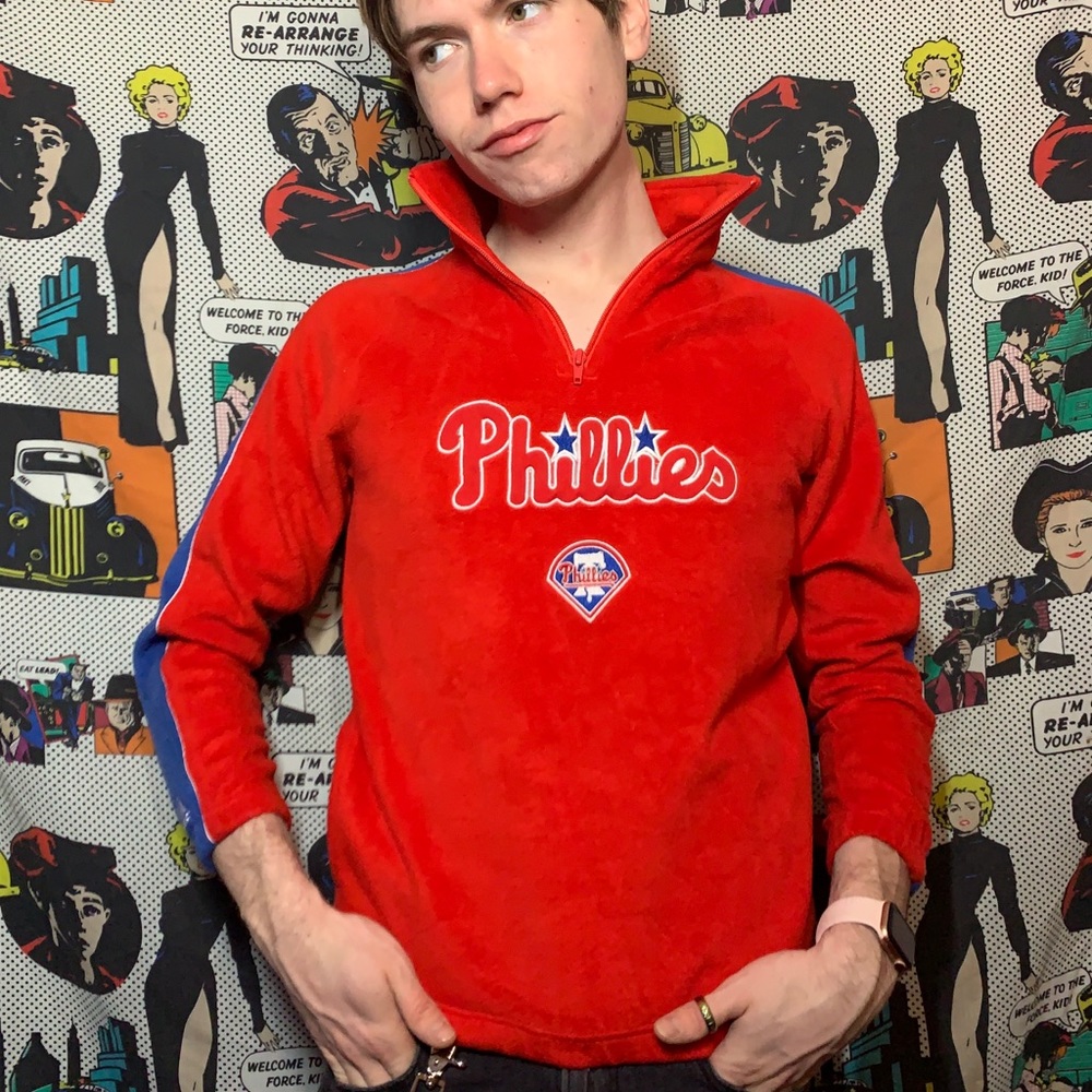 Philadelphia Phillies 1/4 Zip Fleece YOUTH SIZE